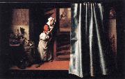 MAES, Nicolaes Eavesdropper with a Scolding Woman painting